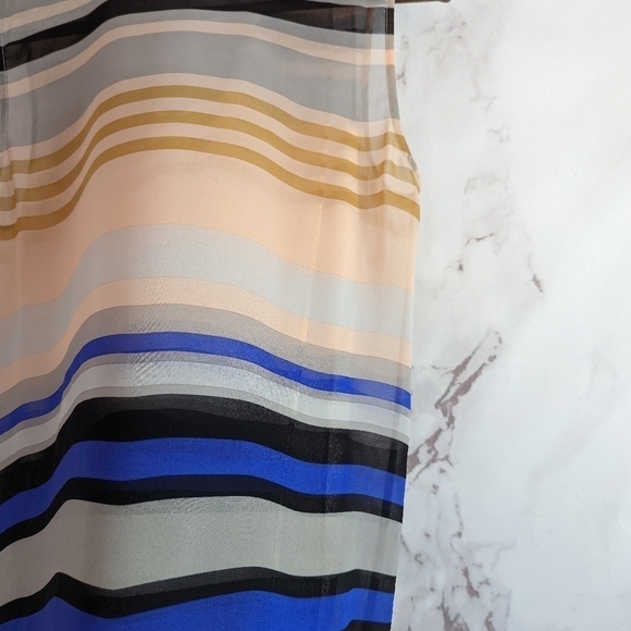 CAbi Tank Blouse Striped Pink Blue Layered 3275 V-Neck Summer - Picture 5 of 10